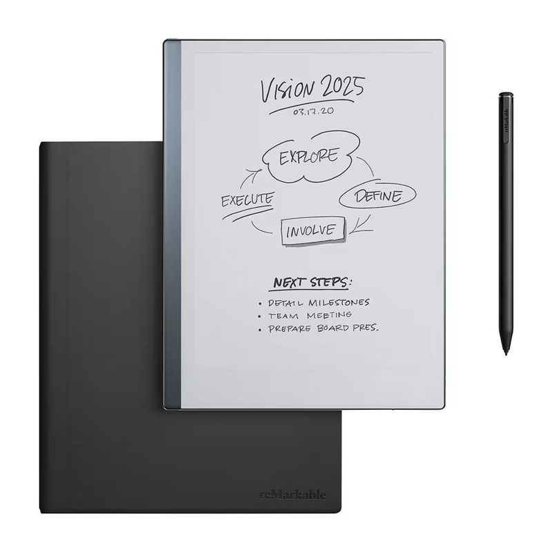 GENERICO - Kit Tableta reMarkable 2 + Marker Plus + Book Folio Negro