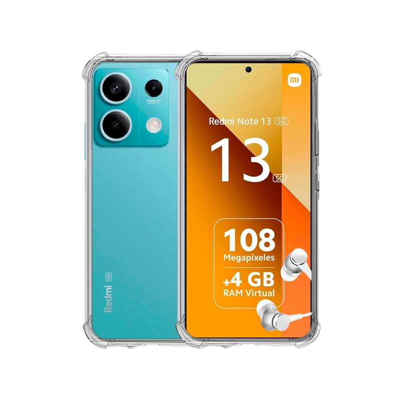 GENERICO - CARCASA TRANSPARENTE ANTIGOLPE PARA CELULAR XIAOMI REDMI NOTE 13 5G