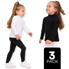 UTILISIMO - Pack 3 Camisetas Polera Beatle De Niña Primera Capa Algodón