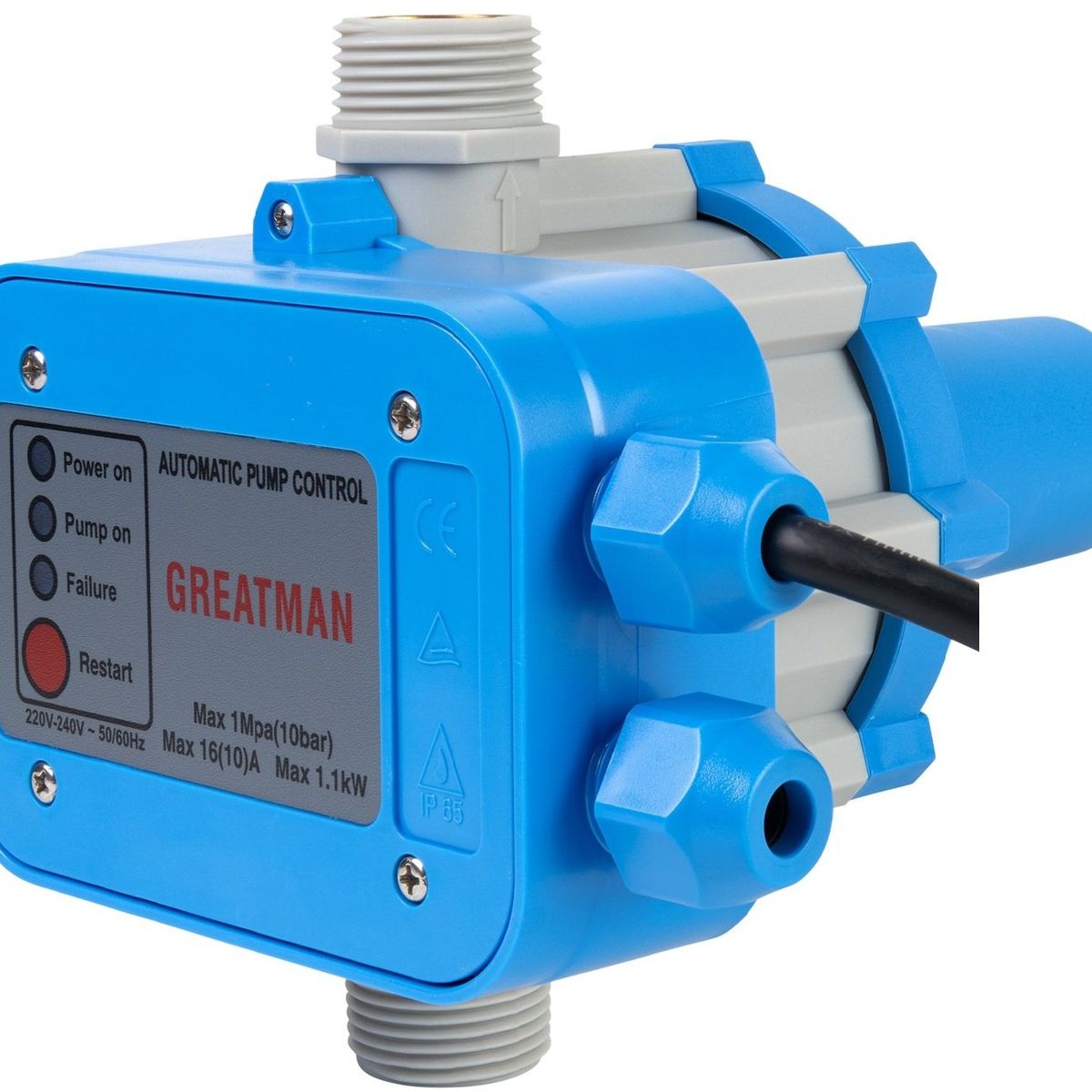 GENERICO - Controlador Eléctrico Automático de Presión de Agua 10bar Azul