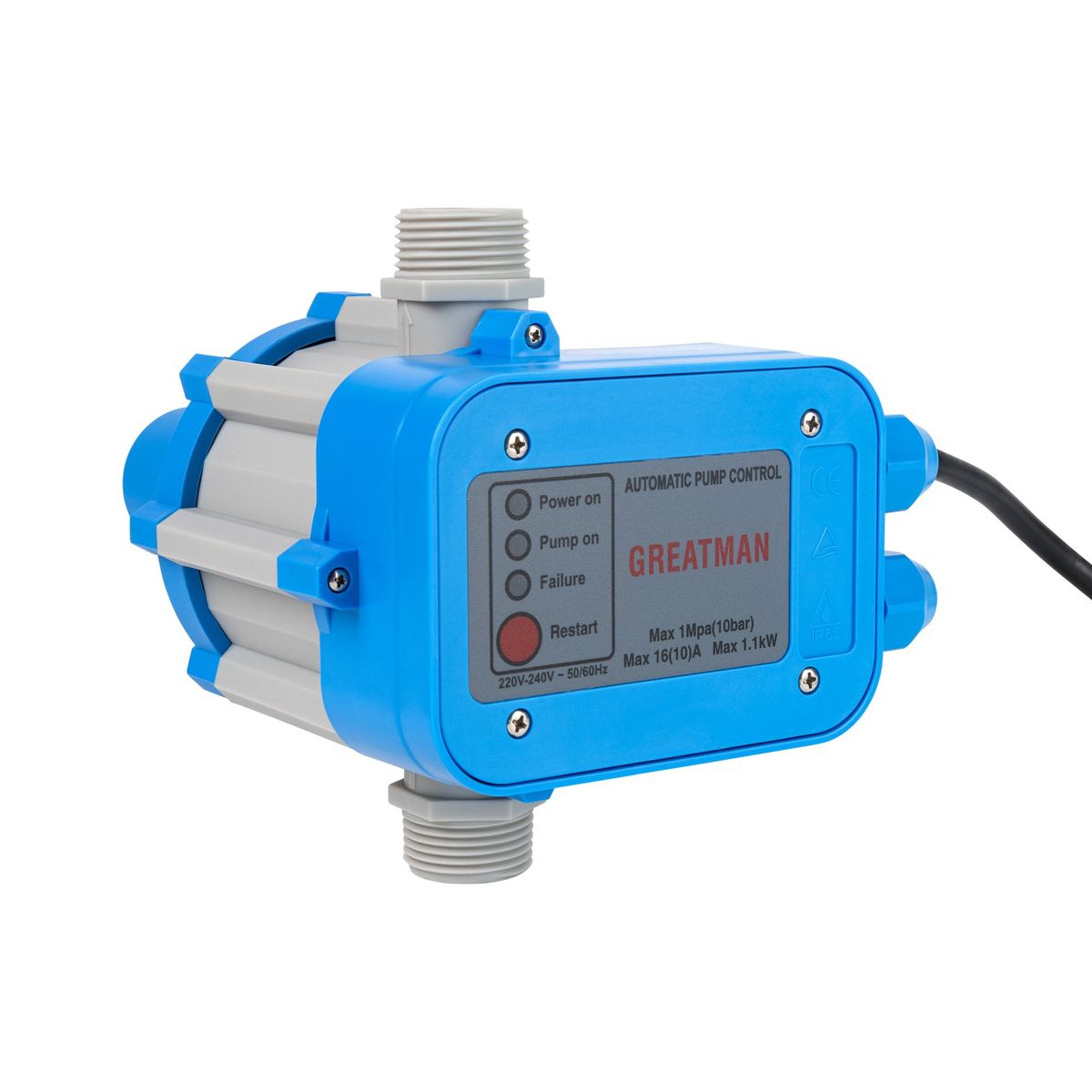 GENERICO - Controlador Eléctrico Automático de Presión de Agua 10bar Azul