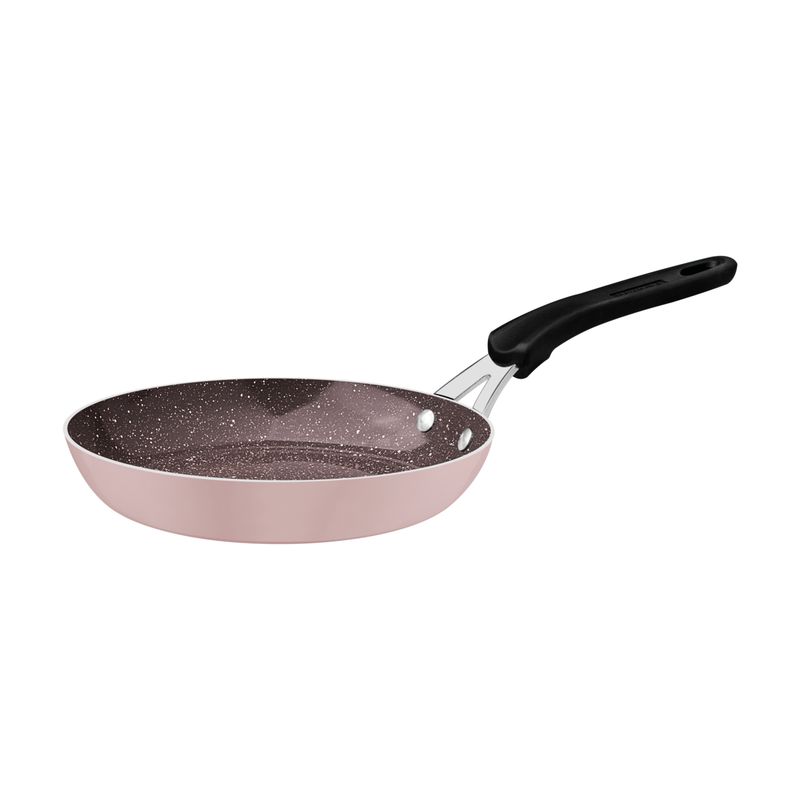 TRAMONTINA - Sartén Tramontina Tunis en Aluminio con Revestimiento Interno Cerámico y Externo Siliconado Rosa Trufado 28 cm 2,3 L