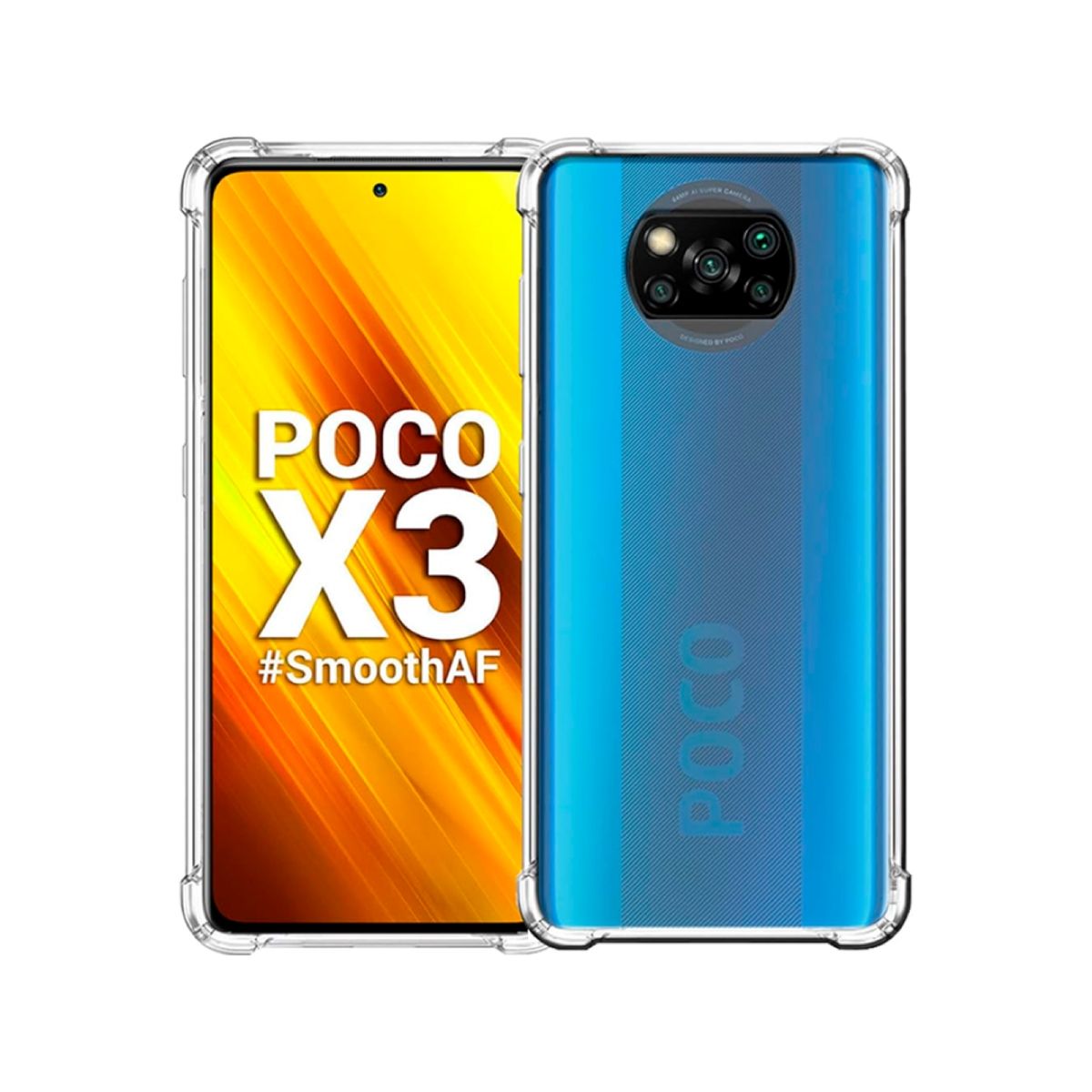 GENERICO - CARCASA TRANSPARENTE ANTIGOLPE PARA CELULAR XIAOMI POCO X3 NFC