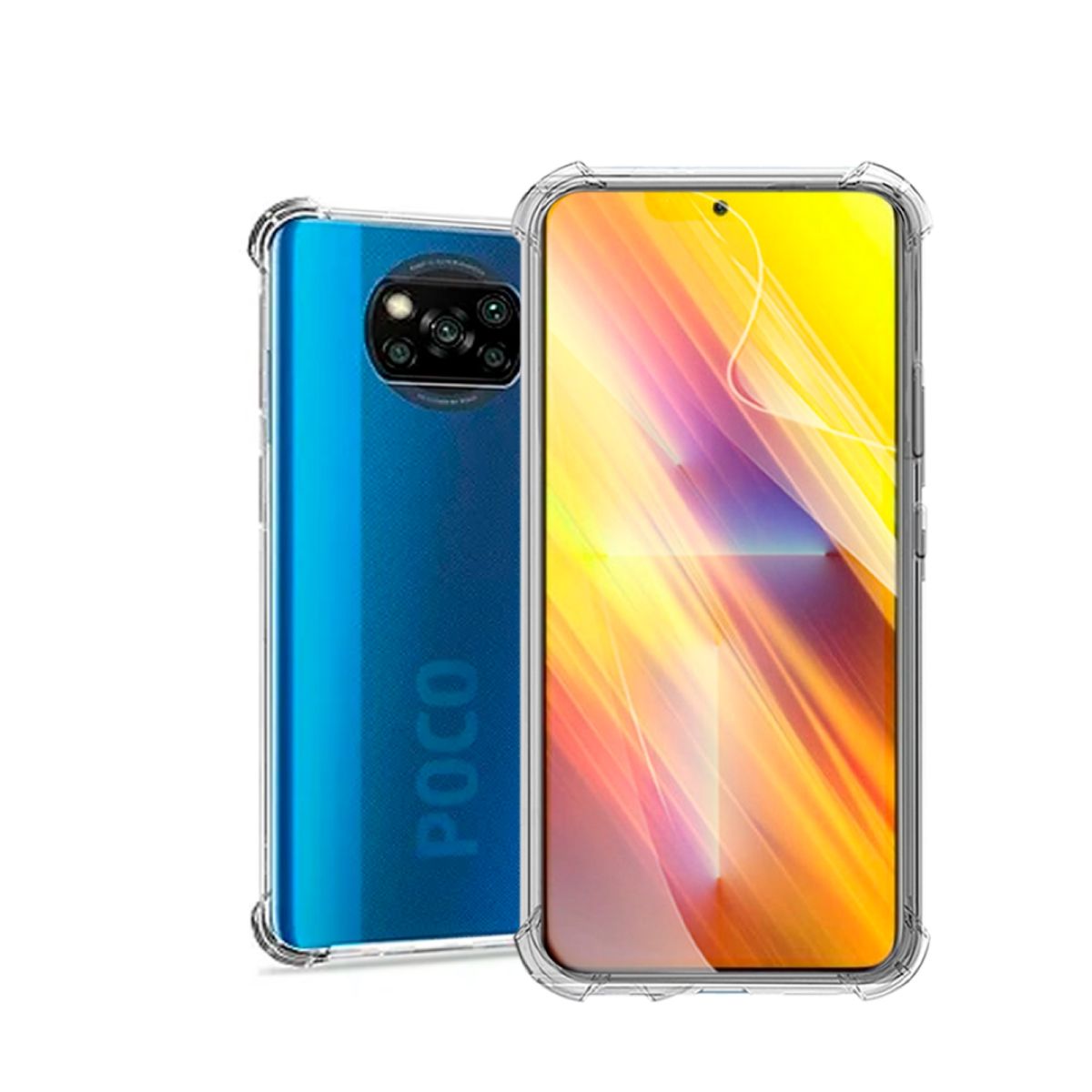 GENERICO - CARCASA TRANSPARENTE ANTIGOLPE PARA CELULAR XIAOMI POCO X3 NFC