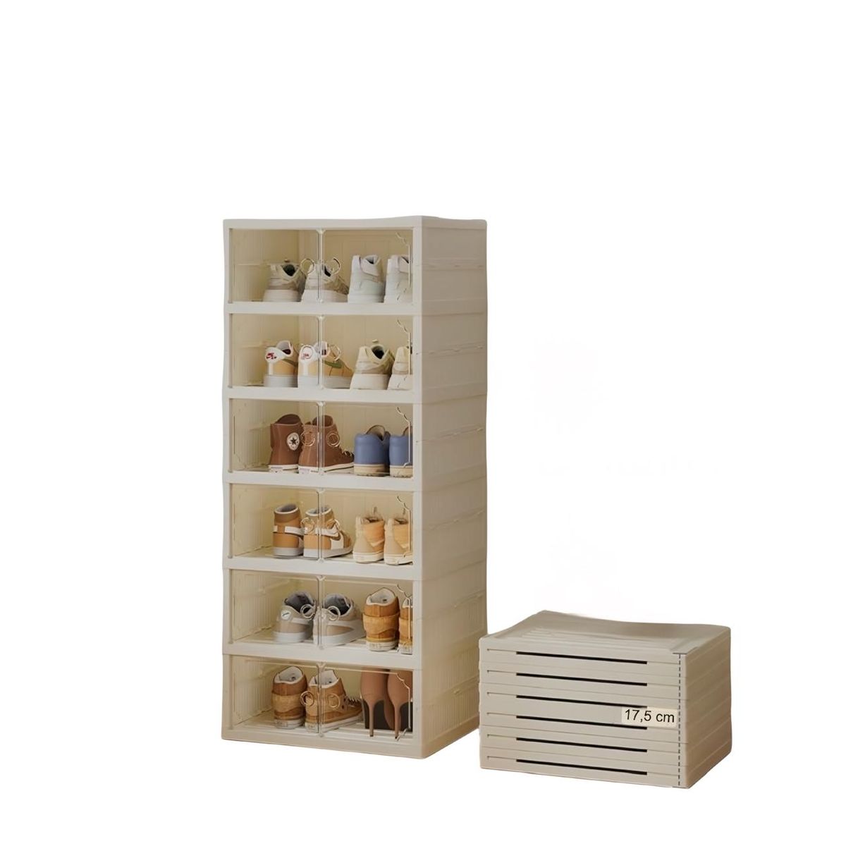 ACTUAL - Zapatero Organizador de Zapatos Plegable Gran Capacidad 12 Pares