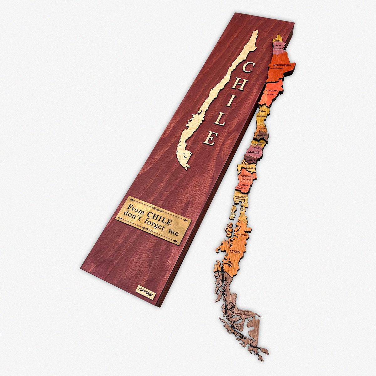 GENERICO - MAPA CHILE REGALO 35x6 cms