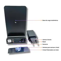GENERICO - Cargador de teléfono Inalambrico con Cámara Oculta - Visión Nocturna