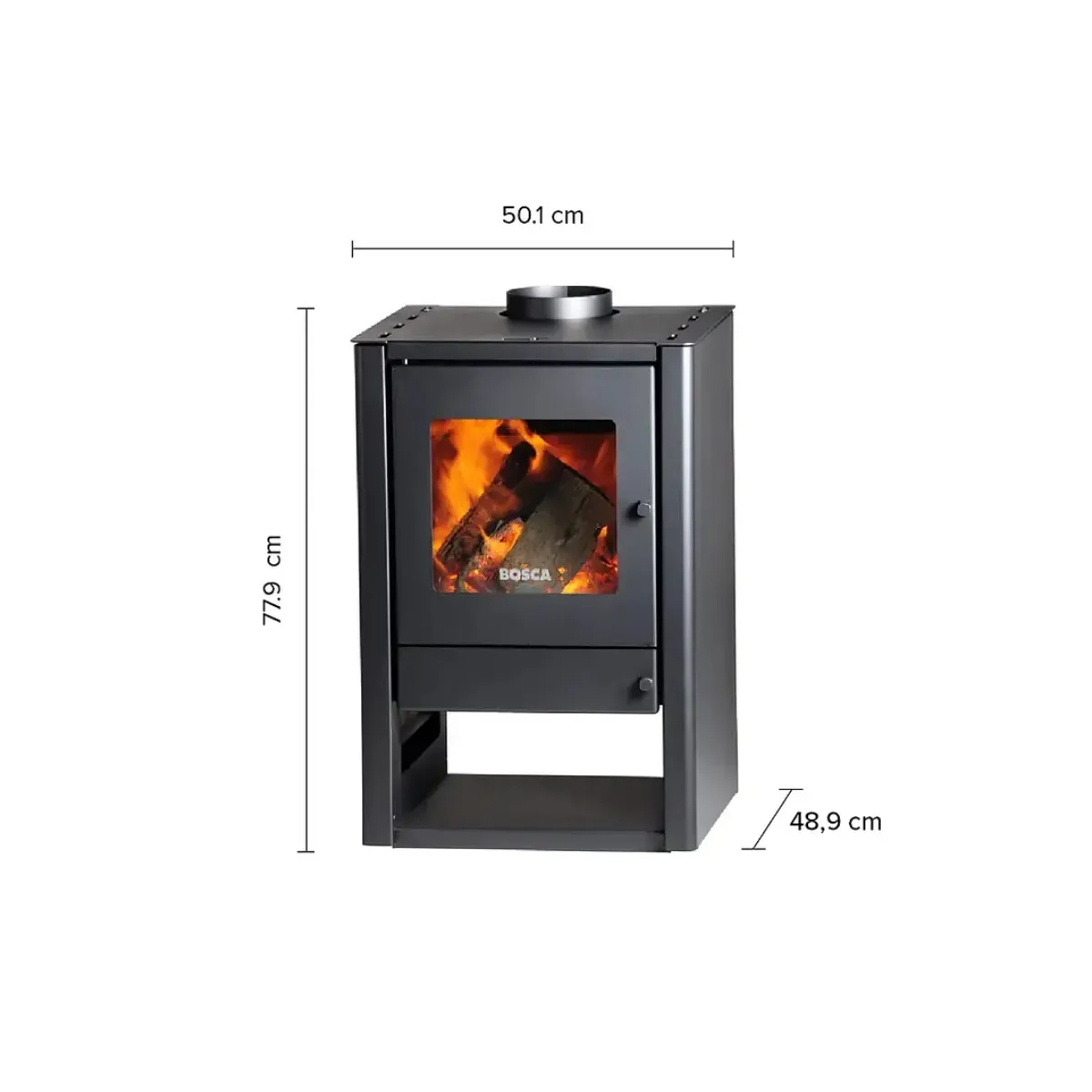 BOSCA - Estufa a leña Gold 380 Charcoal Bosca