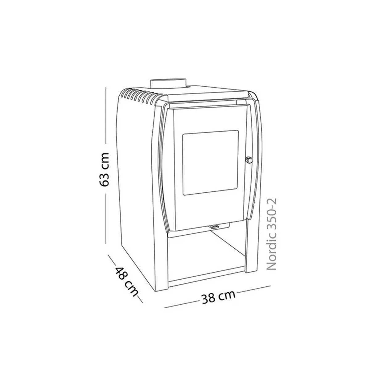 AMESTI - Estufa a leña Nordic 350 Amesti