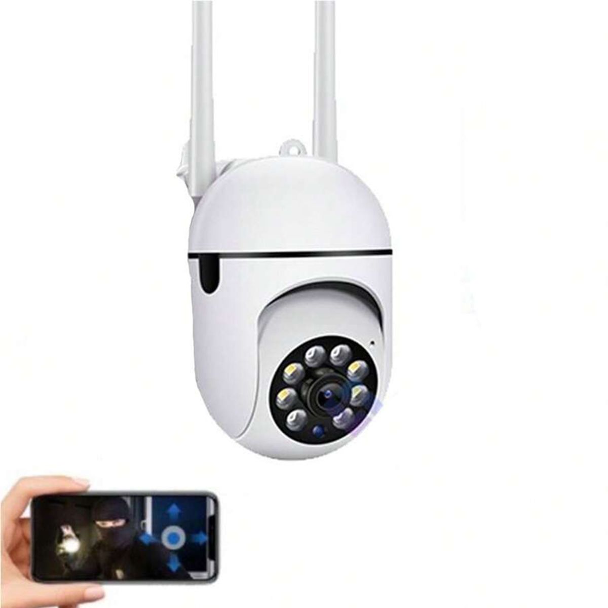 GENERICO - Cámara De Seguridad Exterior Wifi 2 Antenas Ip66 Camara