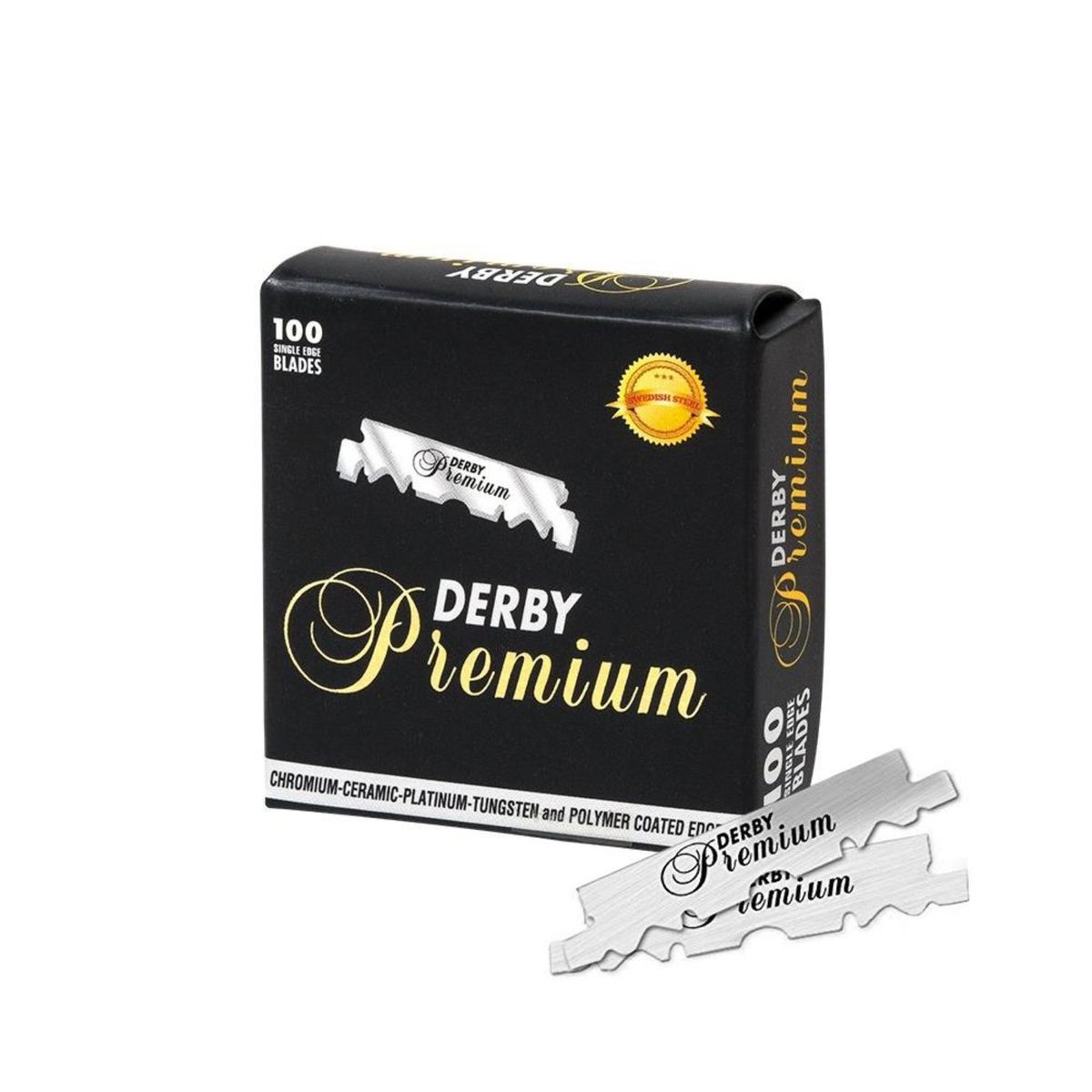 Derby - Navaja Derby Premium Para Afeitar 1 Filo Barbería 100 Pzas