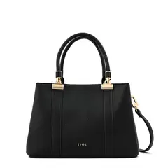 ZIOL - Cartera tote tres divisiones mediana manecita negro