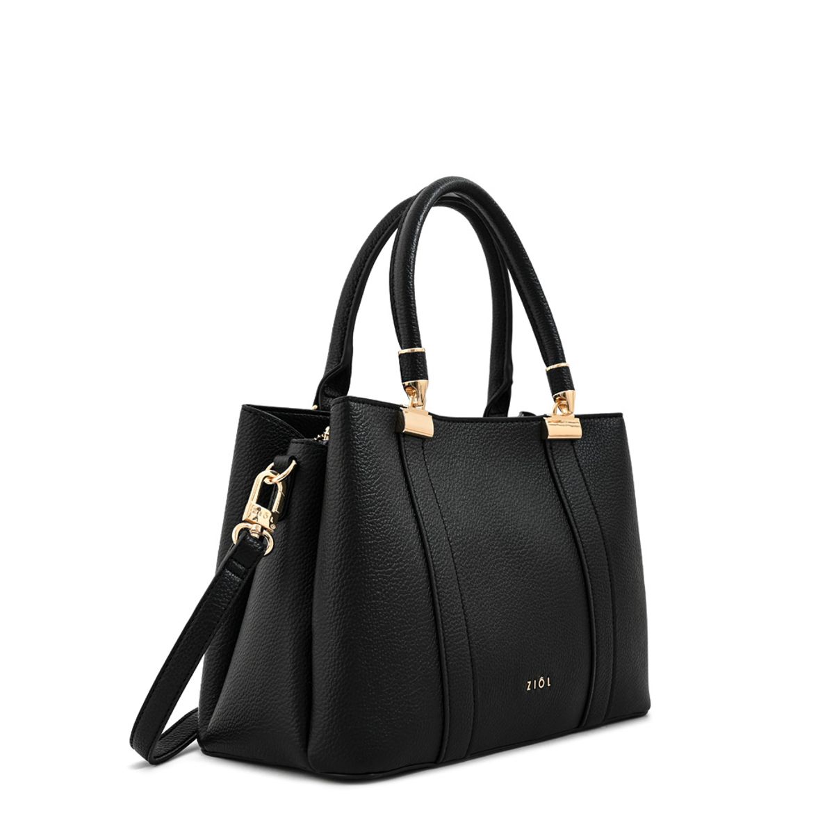 ZIOL - Cartera tote tres divisiones manecita mediana negro