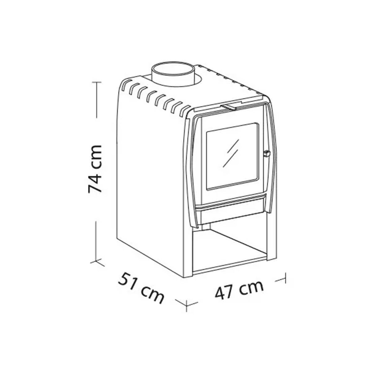 AMESTI - Estufa a leña Nordic 380 Amesti