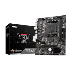 MSI - Placa Madre A520M-A PRO AM4 DDR4 18663200 MHz M2 MicroATX