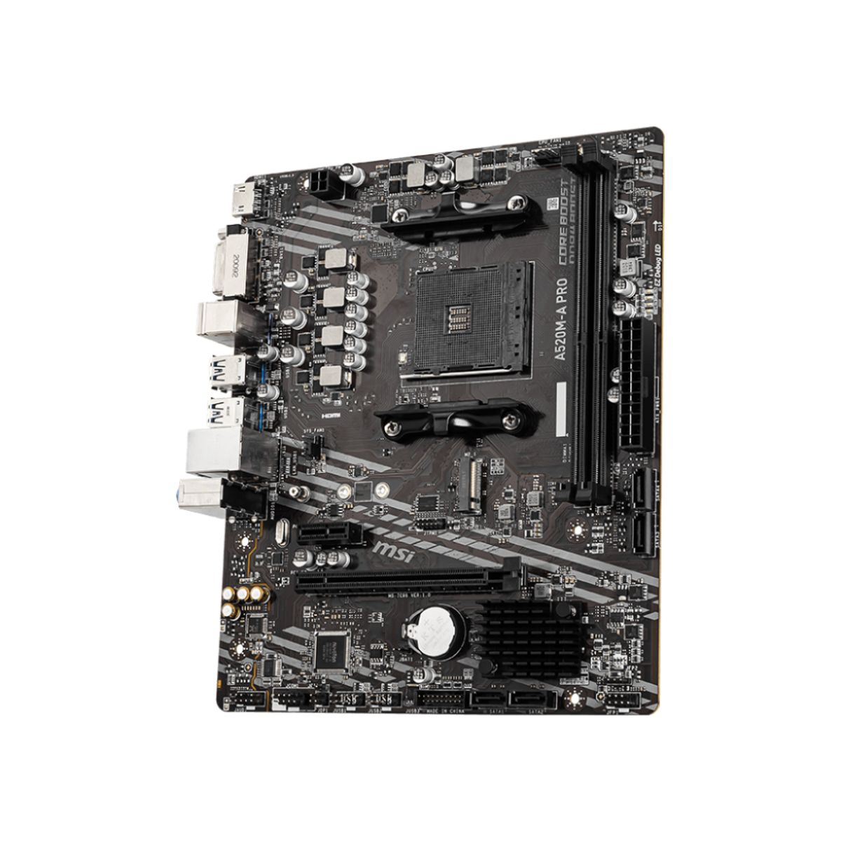 MSI - Placa Madre MSI A520M-A PRO AM4 DDR4 18663200 MHz M2 MicroATX