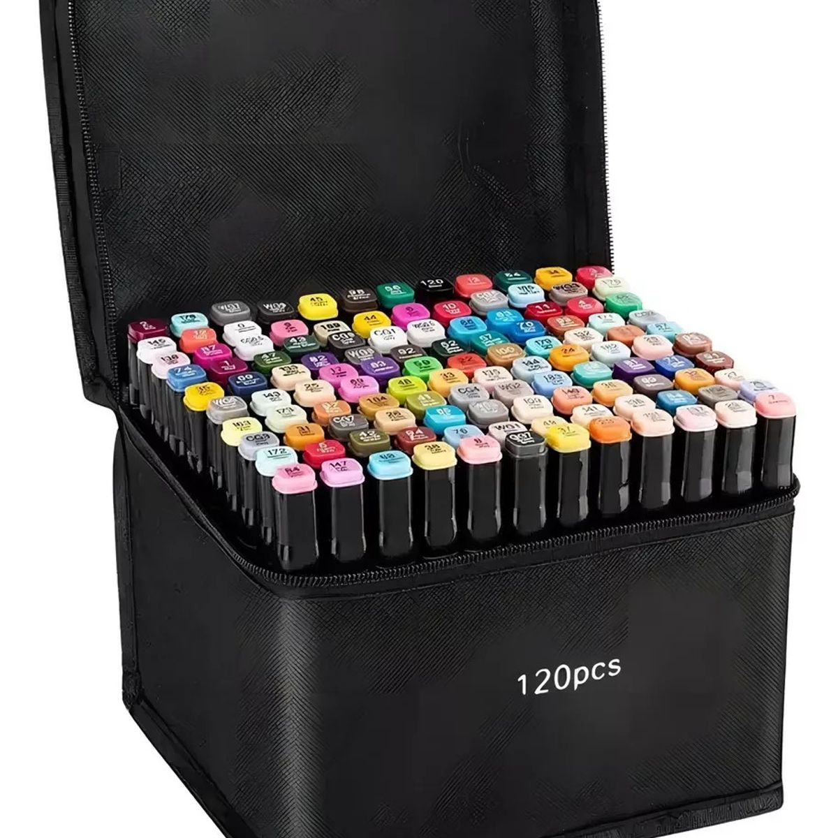 GENERICO - 120 Marcadores Plumones Doble Punta Touch Youch + Estuche