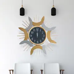 GENERICO - Reloj de Muro Metálico Estilo Sol