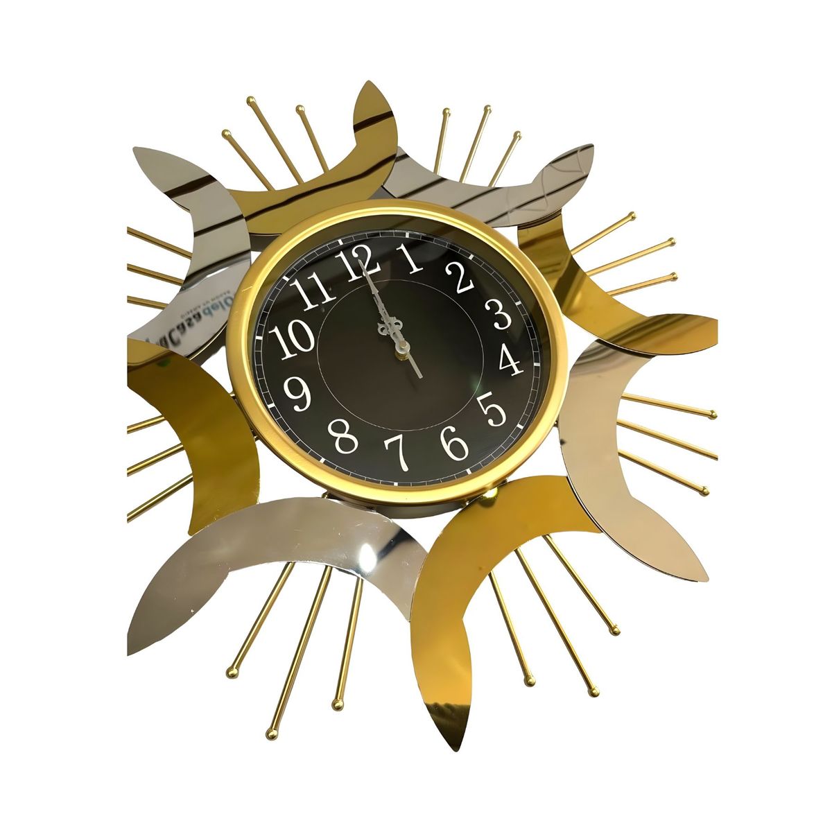 GENERICO - Reloj de Muro Metálico Estilo Sol