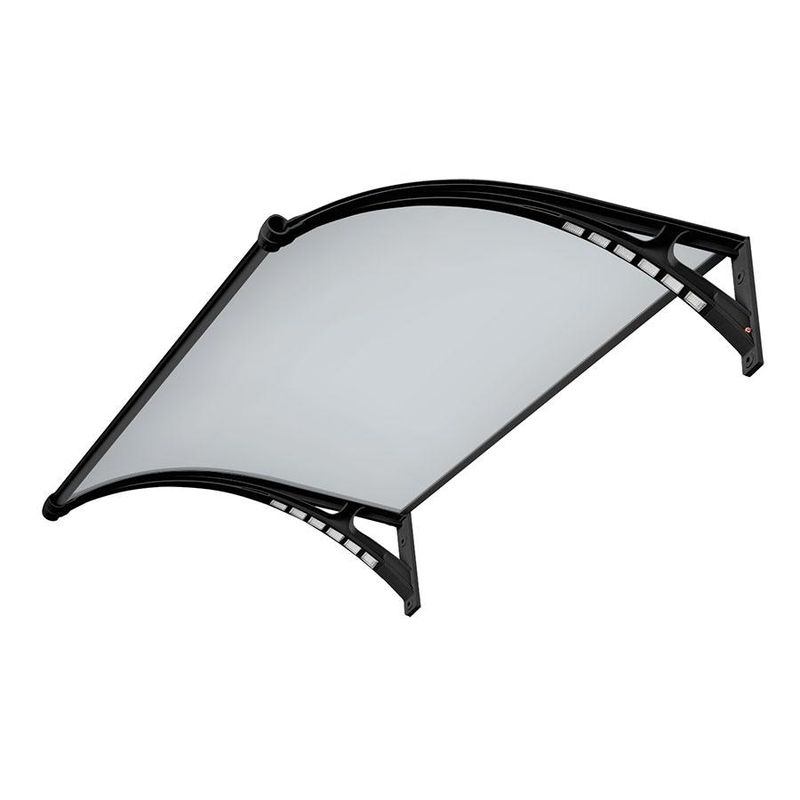 DVP - Alero Policarbonato Curvo Transparente 100X120cms Con Luz Led