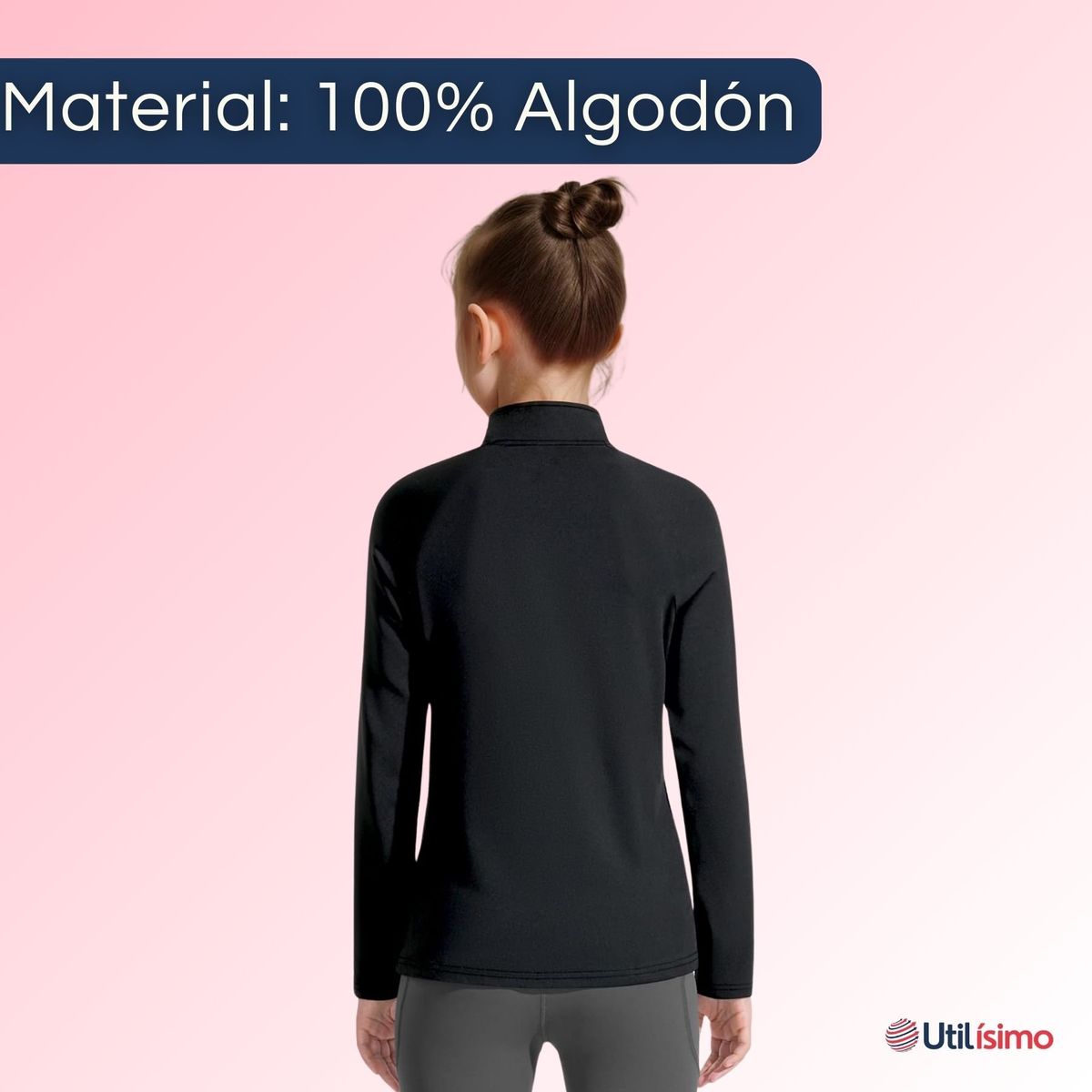 UTILISIMO - Pack 3 Camisetas Polera Niña Beatle De Primera Capa Algodón