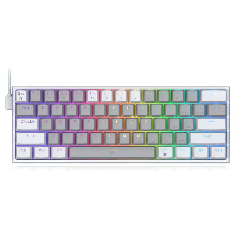 REDRAGON - Teclado Gamer - Redragon FIZZ K617 - Switch Red - Ingles - GreyWhite