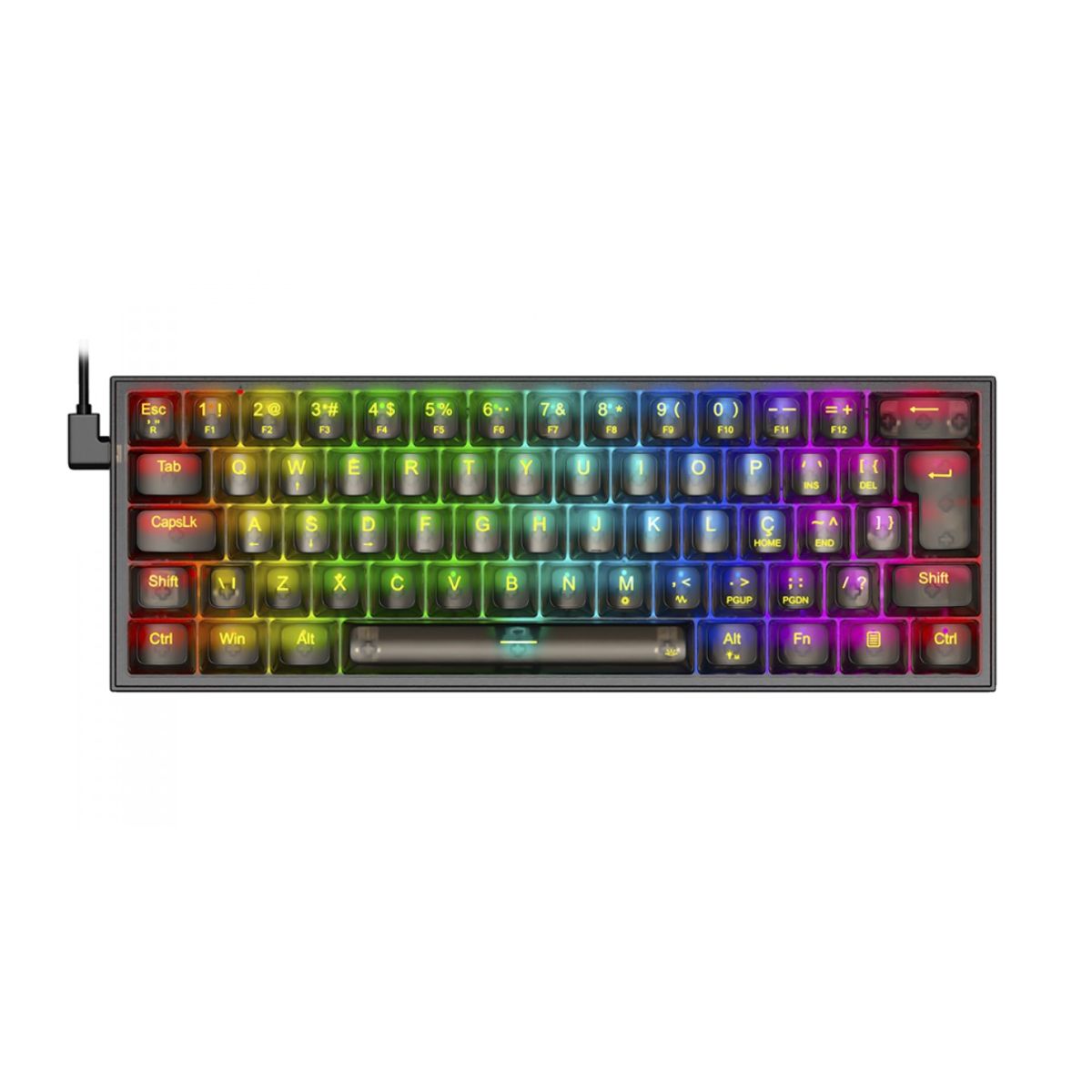 REDRAGON - Teclado Gamer - Redragon Fizz K617-RGB - 60% - Black