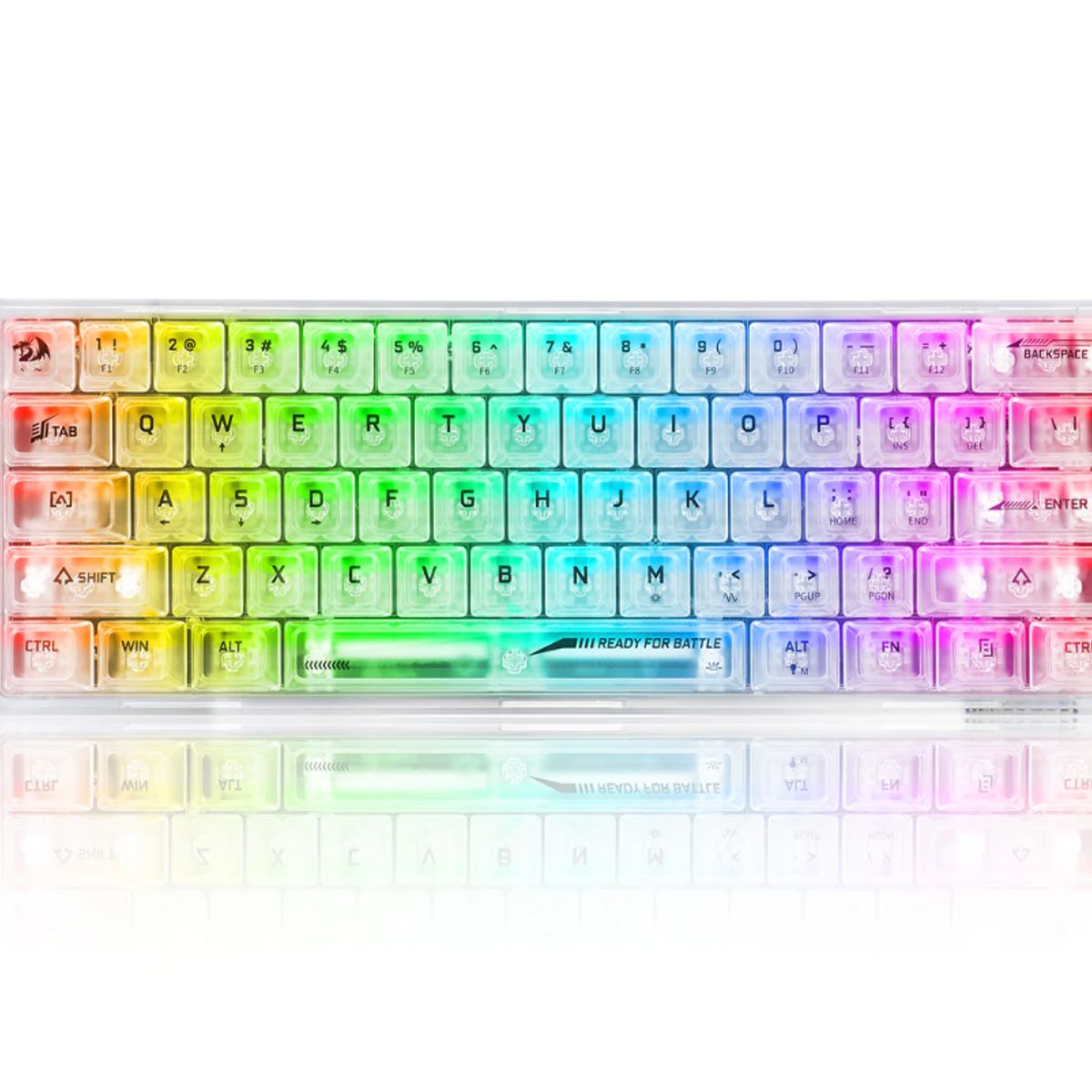 REDRAGON - Teclado Gamer - Redragon Fizz K617-RGB - 60% - White
