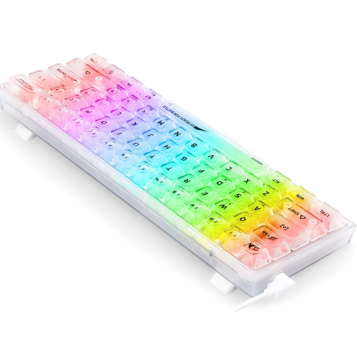 REDRAGON - Teclado Gamer - Redragon Fizz K617-RGB - 60% - White