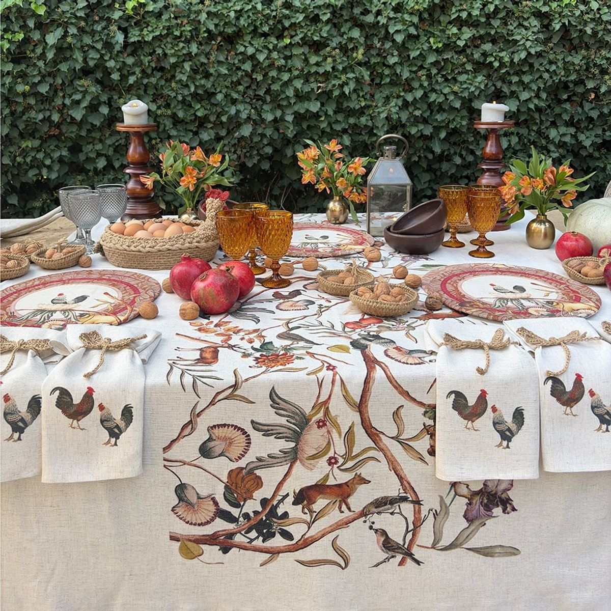 TUYO PRINT - Mantel Ranco - 180 x 300 cm - Lino Poliester - Tuyo Print