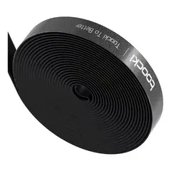 GENERICO - Cinta Velcro Organizador de Cables Rollo de 3m Color Negro