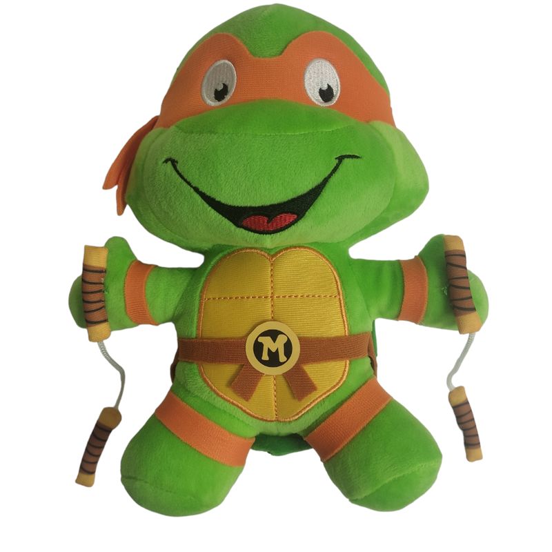 TOYNG - Peluche Cabezón De 23 Cms Tortugas Ninjas Miguel Angel