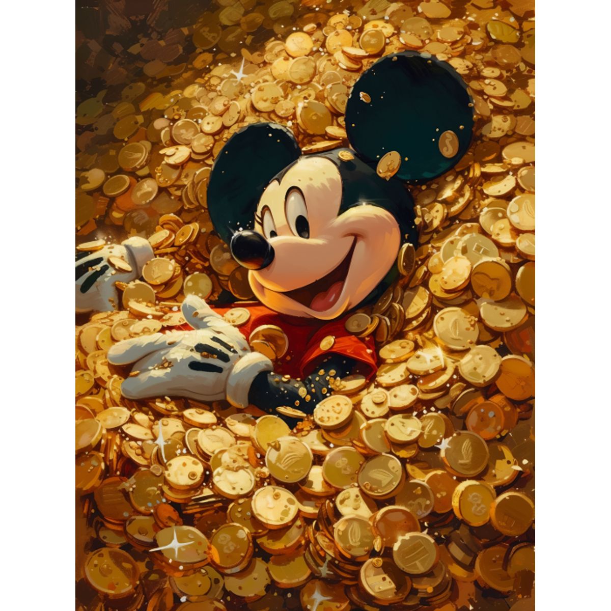 LOS REGALONES - Cuadro Canvas Imagen Money en lienzo 85x55 cm