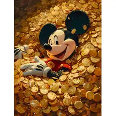 LOS REGALONES - Cuadro Canvas Imagen Money en lienzo 85x55 cm
