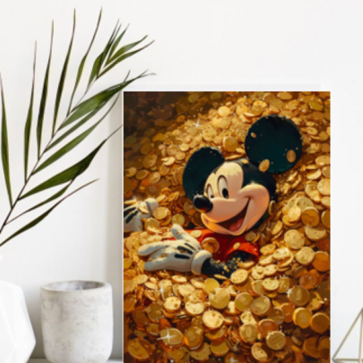 LOS REGALONES - Cuadro Canvas Imagen Money en lienzo 85x55 cm