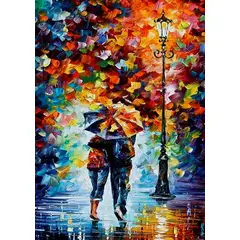 LOS REGALONES - Cuadro Canvas Imagen Lluvia colorida en lienzo 85x55 cm