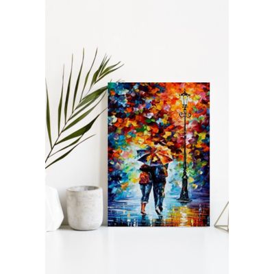 Imagen 2 del producto Cuadro Canvas Imagen Lluvia colorida en lienzo 85x55 cm
