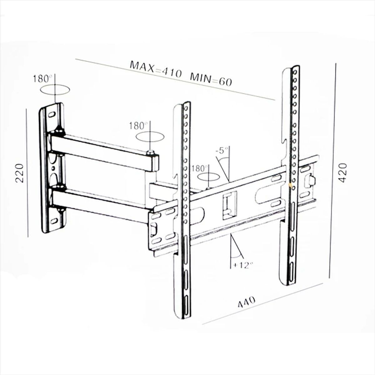 GENERICO - Soporte De Pared Para TV Con Brazo Extensible De 26 a 63 Pulgadas