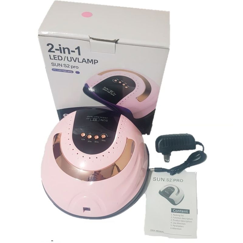 GENERICO - Lámpara De Uñas UV LED LKE 268W Con Sensor y Temporizador Color Rosa