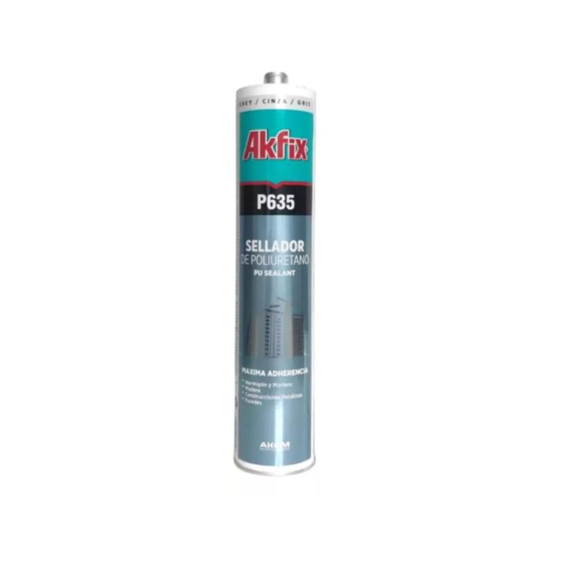 AKFIX - Silicona-sellador-sello Poliuretano Negro 310 Ml. Akfix