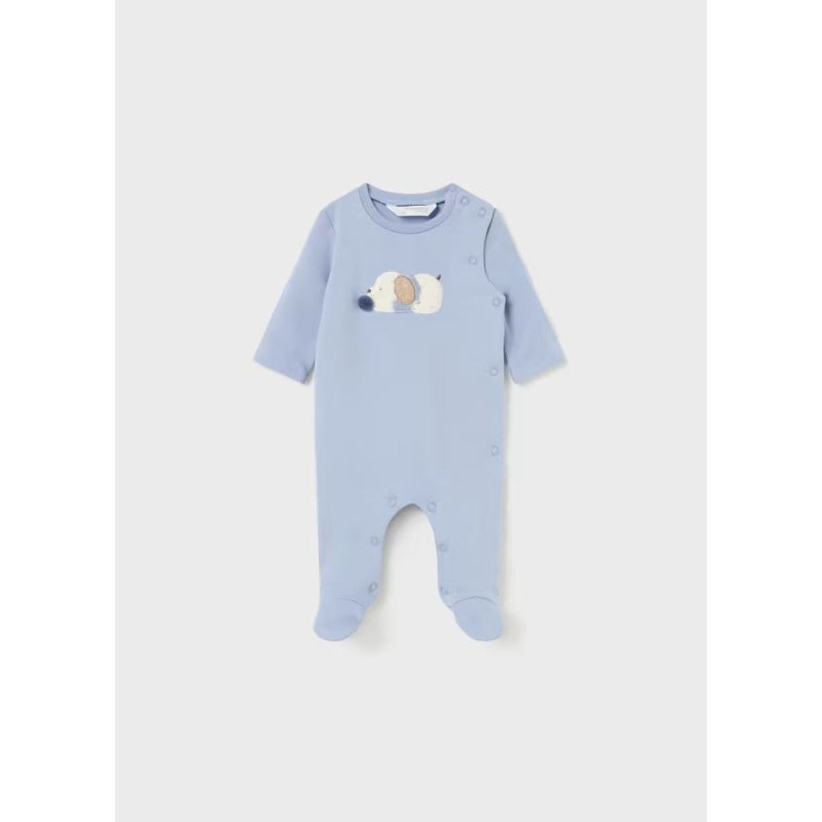 MAYORAL - Enteritos Azul cielo  tipo peleles tundosados recién nacido