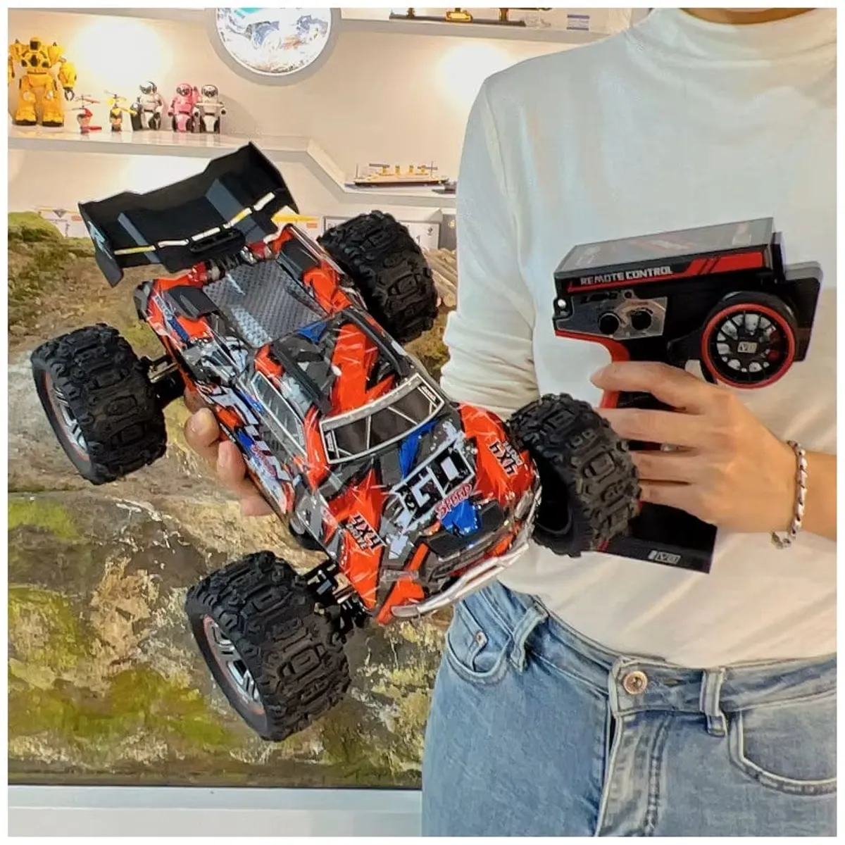 STARTECHOFFICE - Auto RC Monster Truck Profesional 4WD Velocidad 60kmh Control Remoto Escala 118 Motor Brushless
