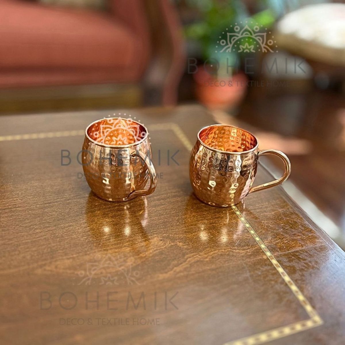 REPUBLICA DEL COBRE - Set 2 Mug Cobre Martillado