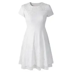 EDWINAYY - Vestidos De Encaje Fiesta Graduación Boda Matrimonio Civil