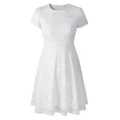 EDWINAYY - Vestidos De Encaje Fiesta Graduación Boda Matrimonio Civil