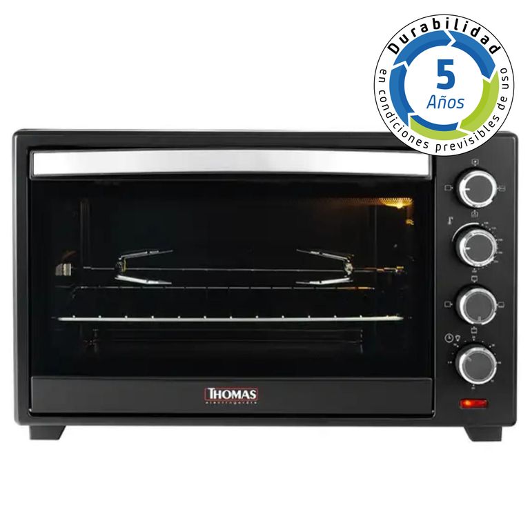 THOMAS Horno Electrico 38L 1600W 250°C Grill Conveccion Spiedo TH-38N