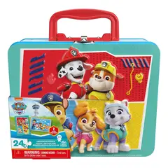 PAW PATROL - 2 Puzzles Lenticulares En Lonchera Metalica