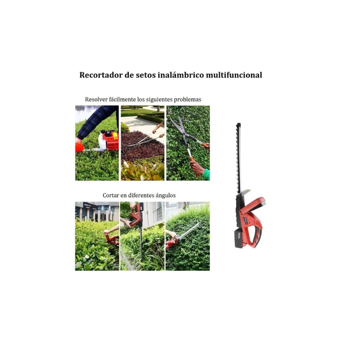 GENERICO - Cortaseto Podador De Altura Inalámbrico 21v Batería