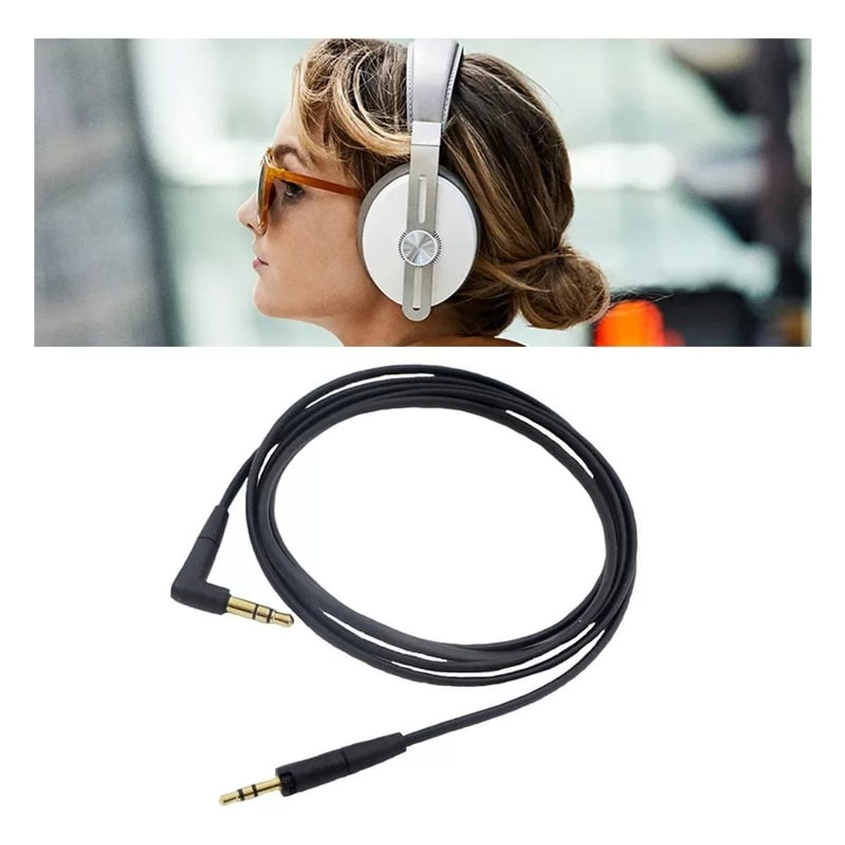 GENERICO - Cable Repuesto Para Audífonos Sennheiser Hd440bt Hd450bt