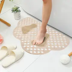AIZO - Alfombra baño antideslizante cabezal cepillo masaje 70x40cm